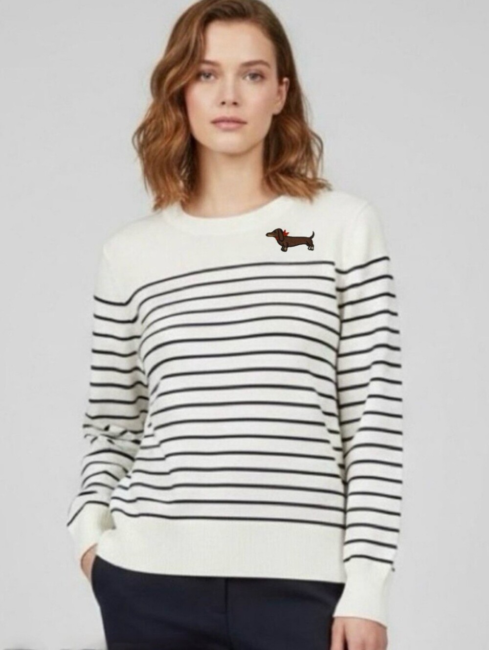 Dachshund Anthropologie Calligraphe Sweater